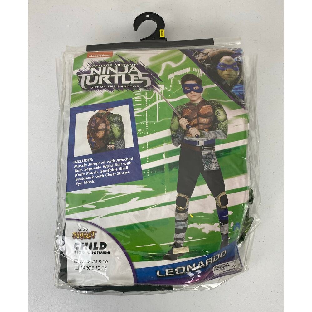 COMPLETE Spirit Halloween TMNT Teenage Mutant Ninja Turtles Leonardo costume M